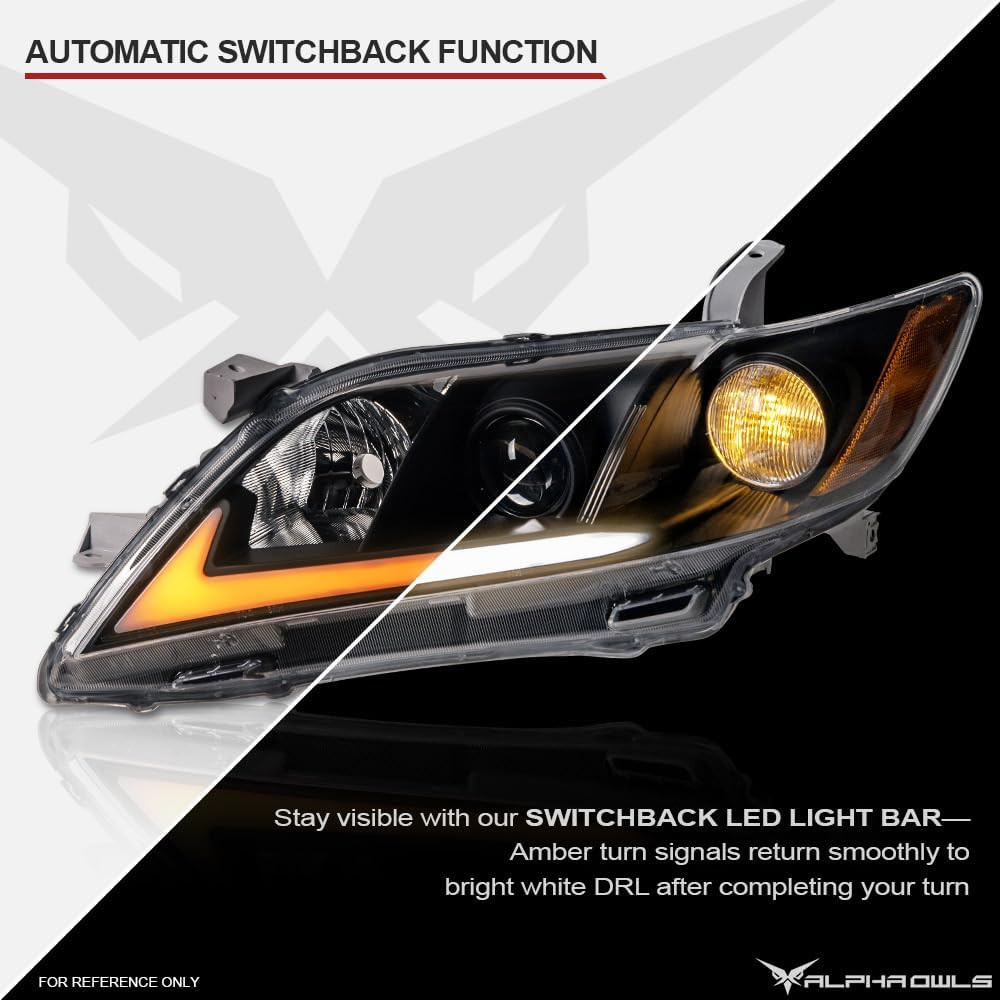Switchback Sequential LED Projector Headlights|Compatible with 2007-2009 Toyota