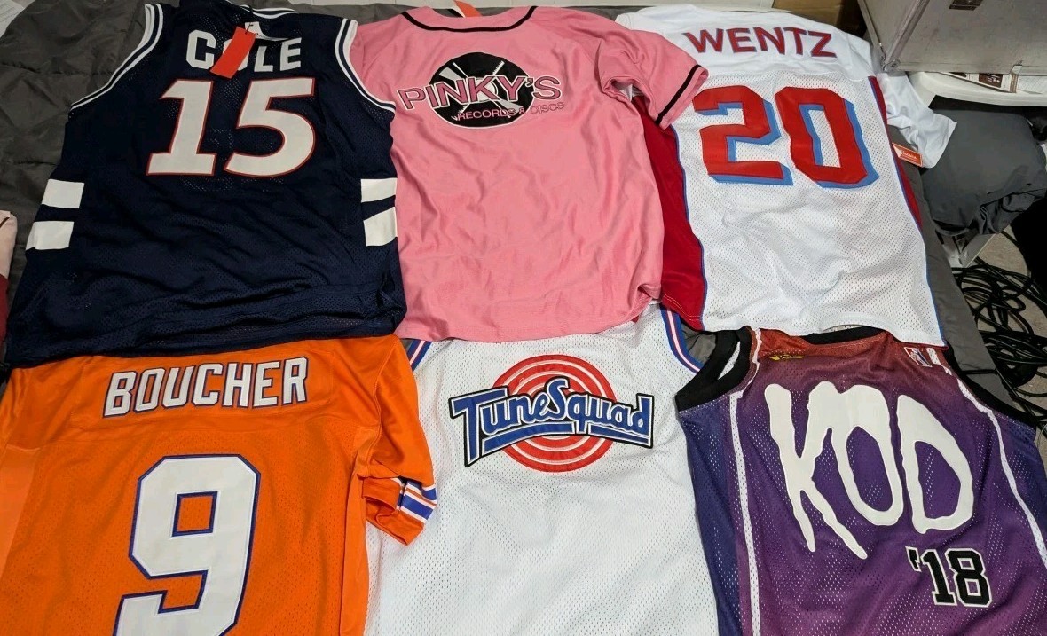 XL Jersey Lot Of 20 J. Cole Kobe Bryant Michael Jordan Nipsey Boucher Waterboy
