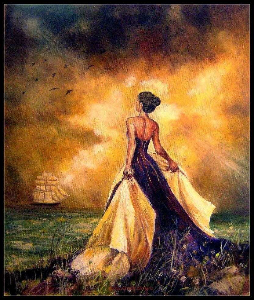 Gaze Afar - Chart Counted Cross Stitch Patterns Needlework DIY DMC Color 14 ct