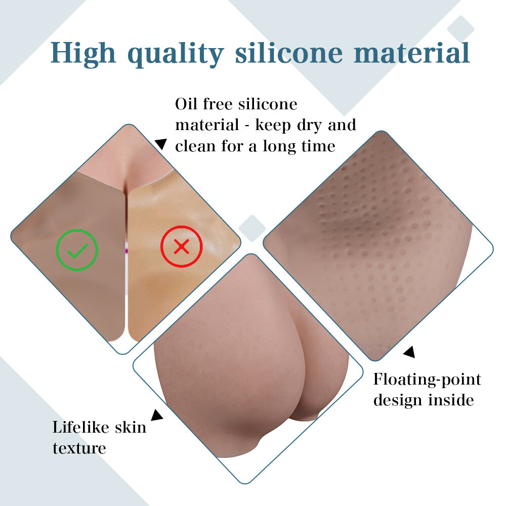 IMI 9th Flocking Silicone Hip Shaping Pants Fake Vagina Panties for Crossdresser