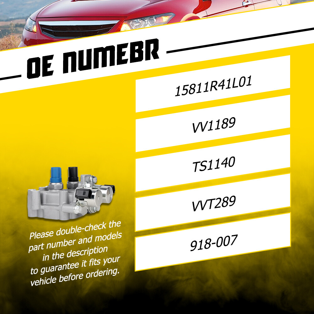 For 2008-12 Honda Accord 2.4L VVT Engine Variable Timing Solenoid Valve VV1189 Y