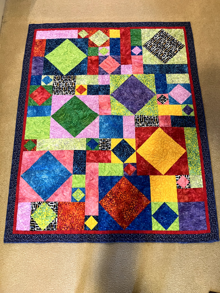 handmade quilt multicolor modern new