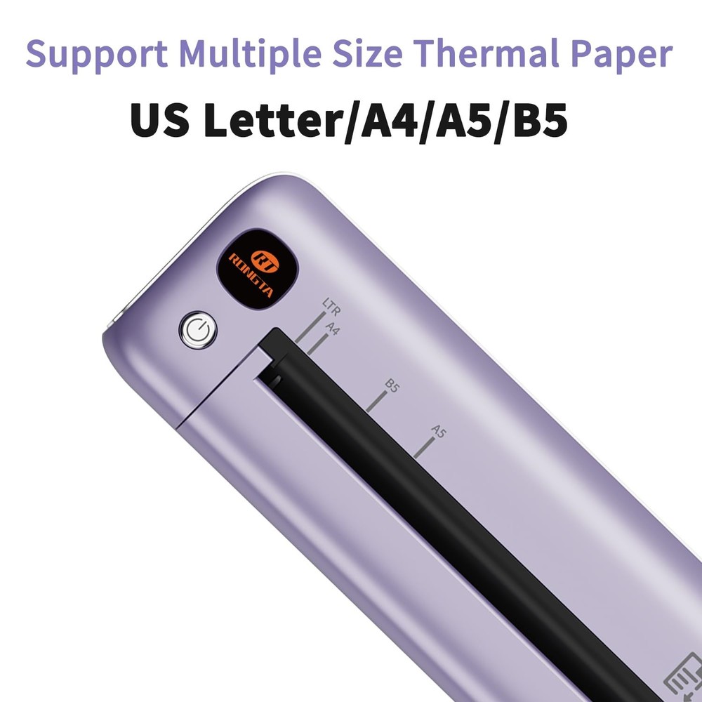 Rongta Portable Printer, Bluetooth Inkless Thermal Printer Wireless for Trave...