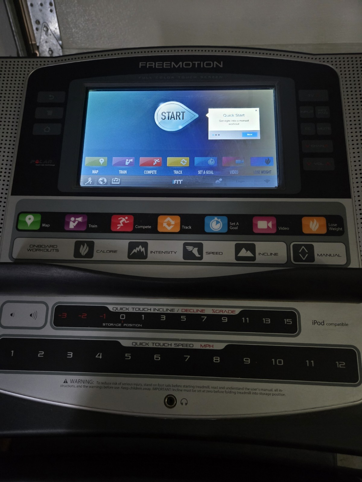 Free Motion Treadmill.