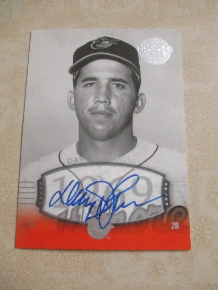 DAVE (DAVEY) JOHNSON (RIP) AUTHENTIC AUTOGRAPHED/SIGNED UPPER DECK CERT CARD