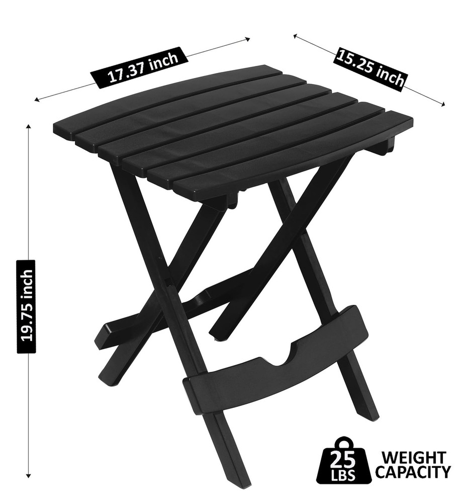 Adams Quik-Fold® Side Table - Black