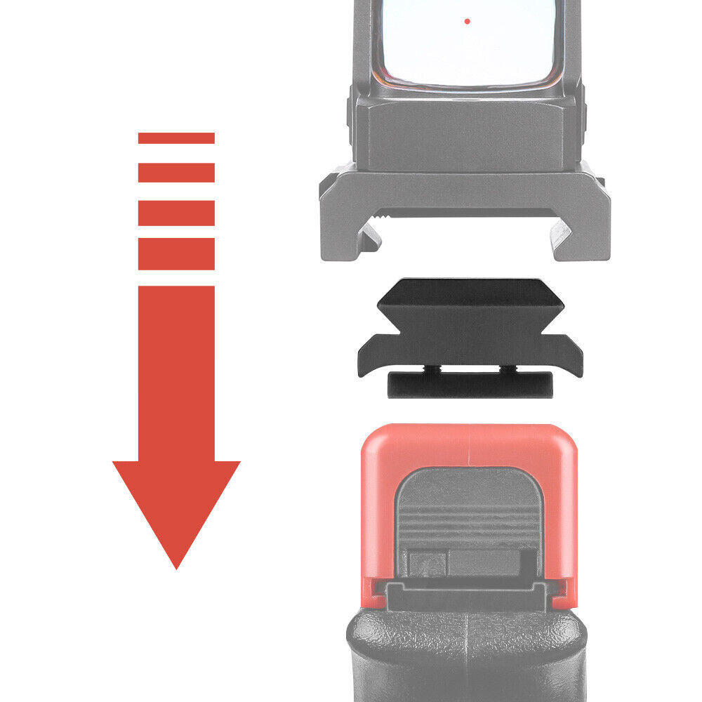 Pistol Red Dot Sight Scope Mount 20mm Picatinny Rail Base For Glock