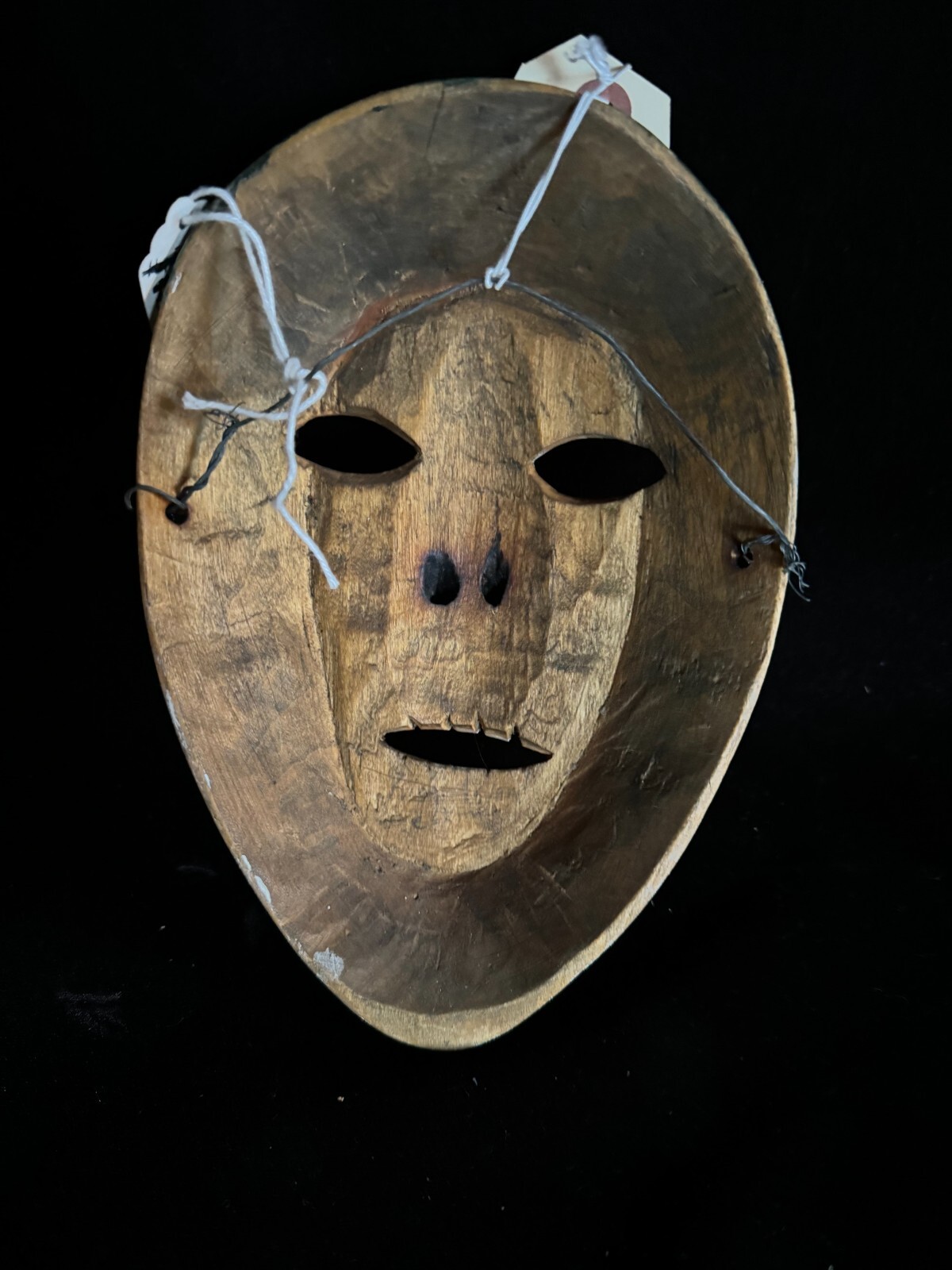A Polychrome Wood Eskimo Mask King Island
