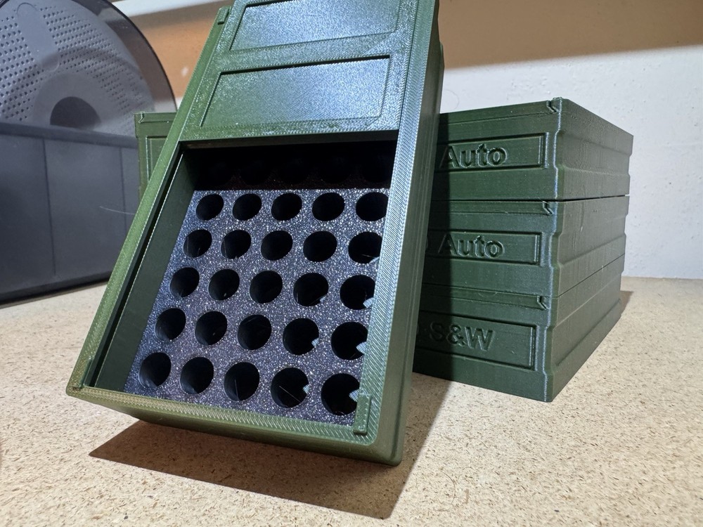 3D Printed Ammo Boxes 40 , 50, and 200 Round Boxes