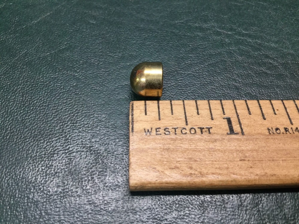 (1) Solid Brass Grandfather Clock Weight Shell Nut Finial End ~ NOS