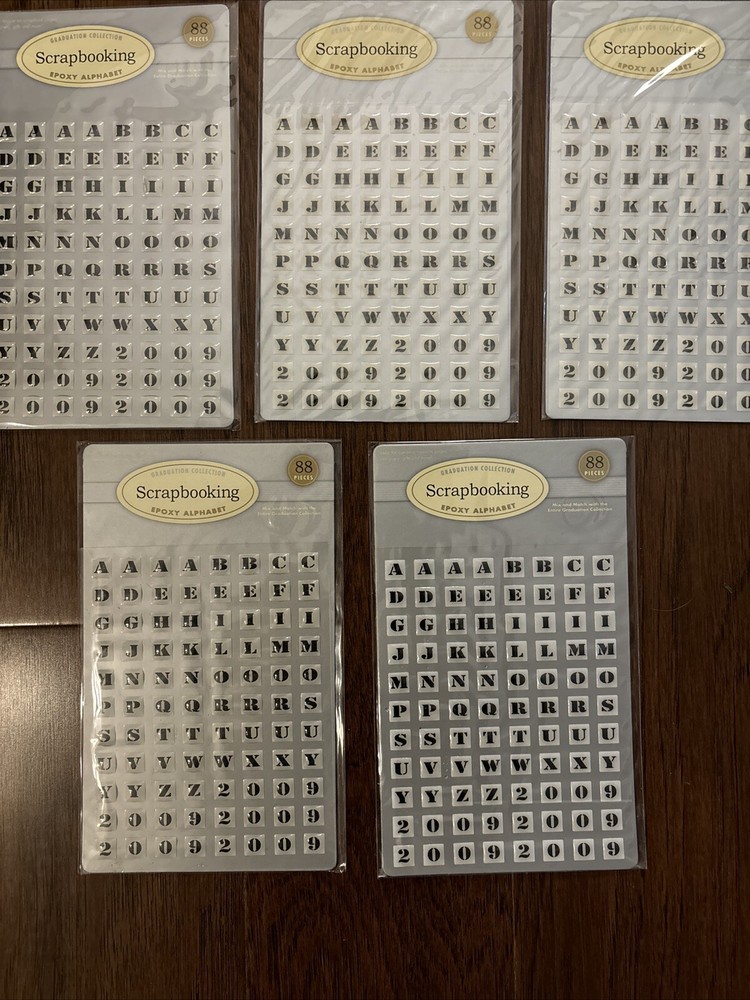 Assorted Scrapbooking Stickers - Alphabet