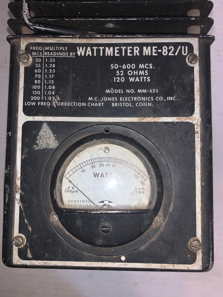 M. C. Jones Electronics Co. Wattmeter ME-82/U
