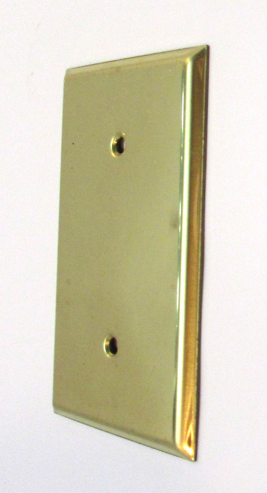 Excellent Solid Brass Single Gang Blank Electrical Box Cover