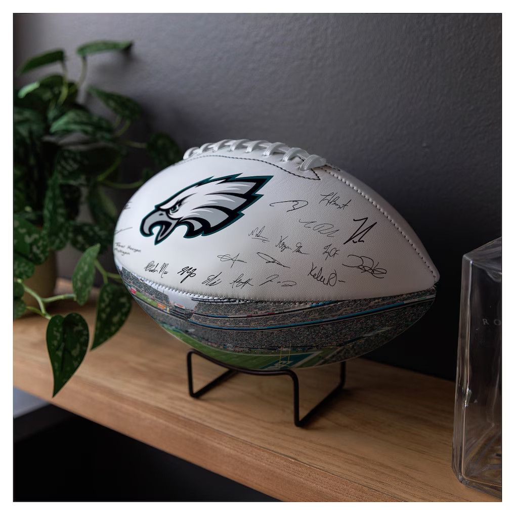 Philadelphia Eagles Logo Brands 2025 Autograph Signature Football