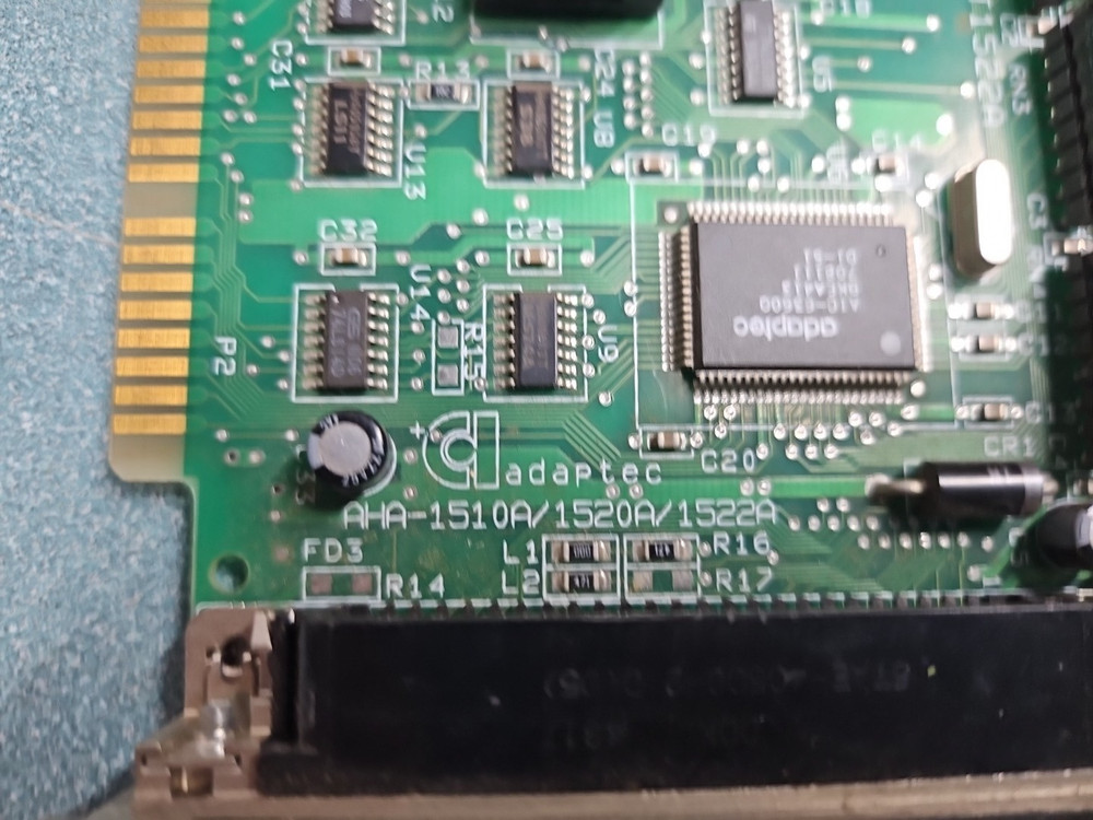 Adaptec AHA-1522A ASSY 554006-00 ISA SCSI Controller Card Centronics and Floppy