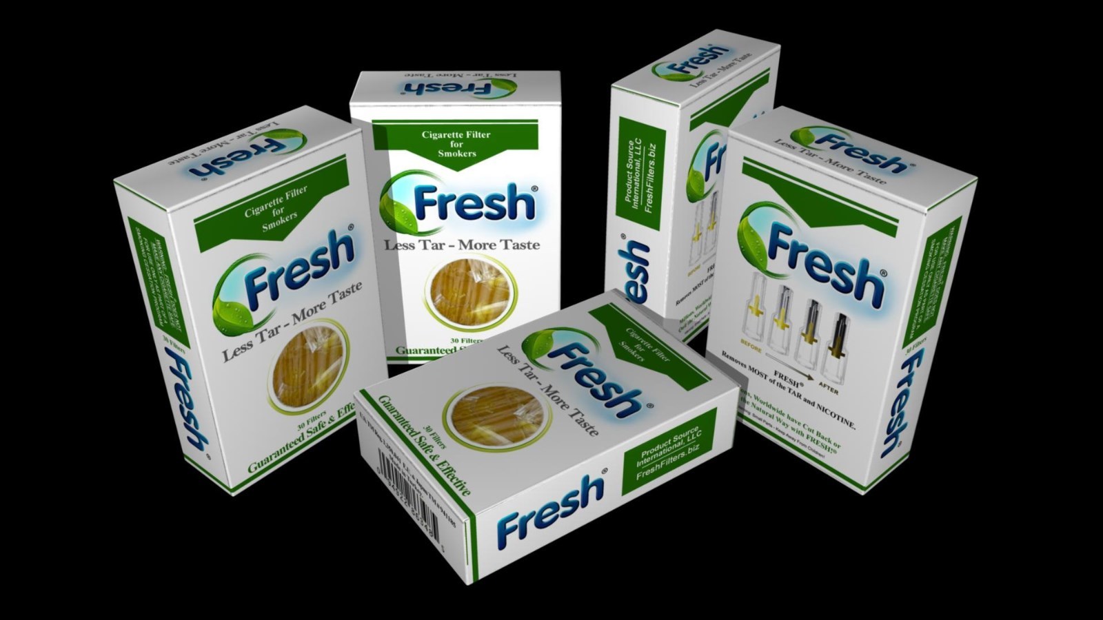 FRESH CIGARETTE FILTERS 5 PKS= 150 Filters Only $9.99! Take the Nic Out!