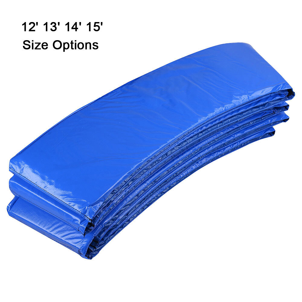 12' 13' 14' 15' Round Trampoline Safety Pad Replacement Frame Spring Blue Cover