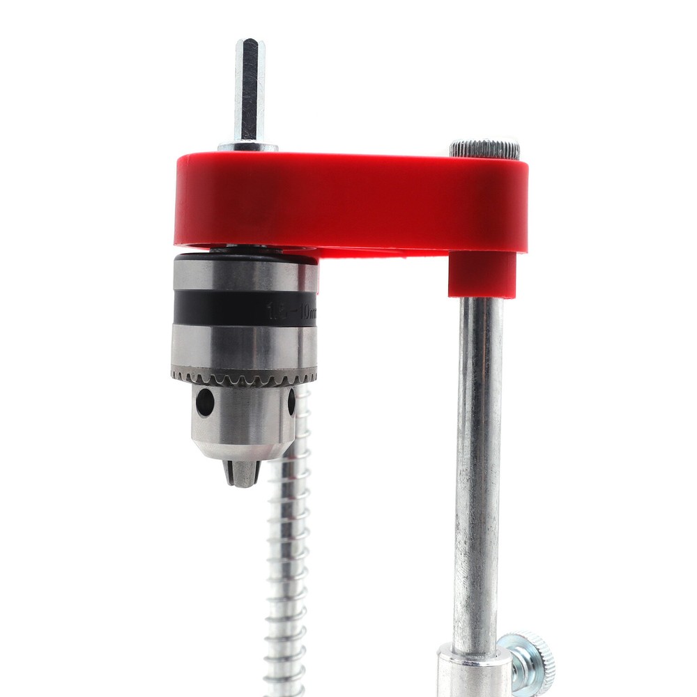 Red Woodworking Punch Locator Drill Guide Adjustable Hole Drilling Template Tool