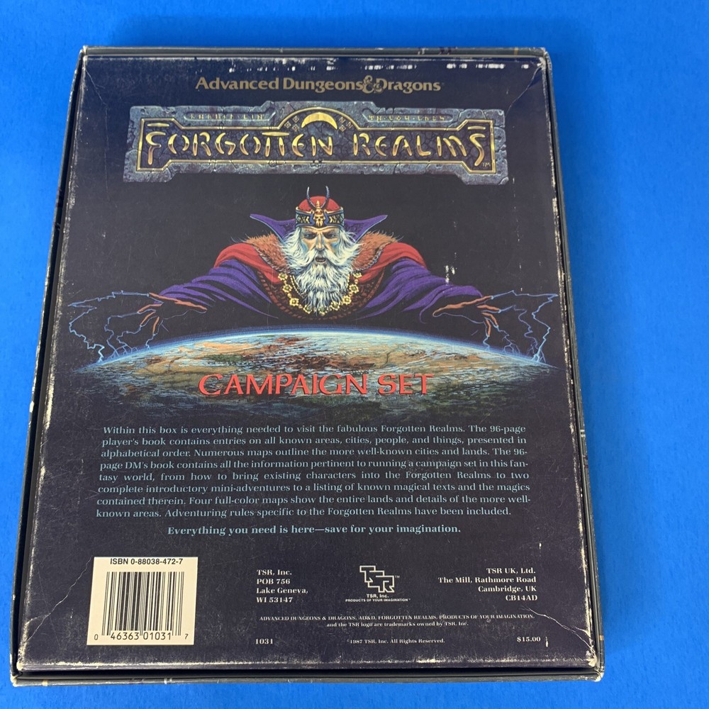 Advanced Dungeons & Dragons 1st Ed Forgotten Realms Campaign Set 1987 Boxed set