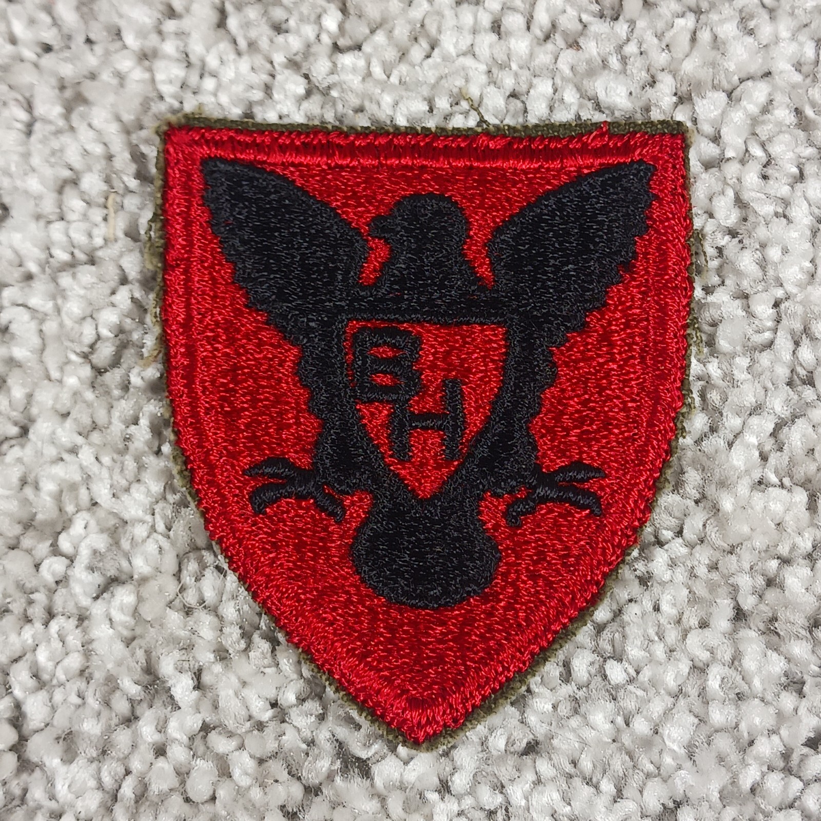 Vintage 86th Infantry Army Patch BlackHawk Division Red Shield McCoy WWII