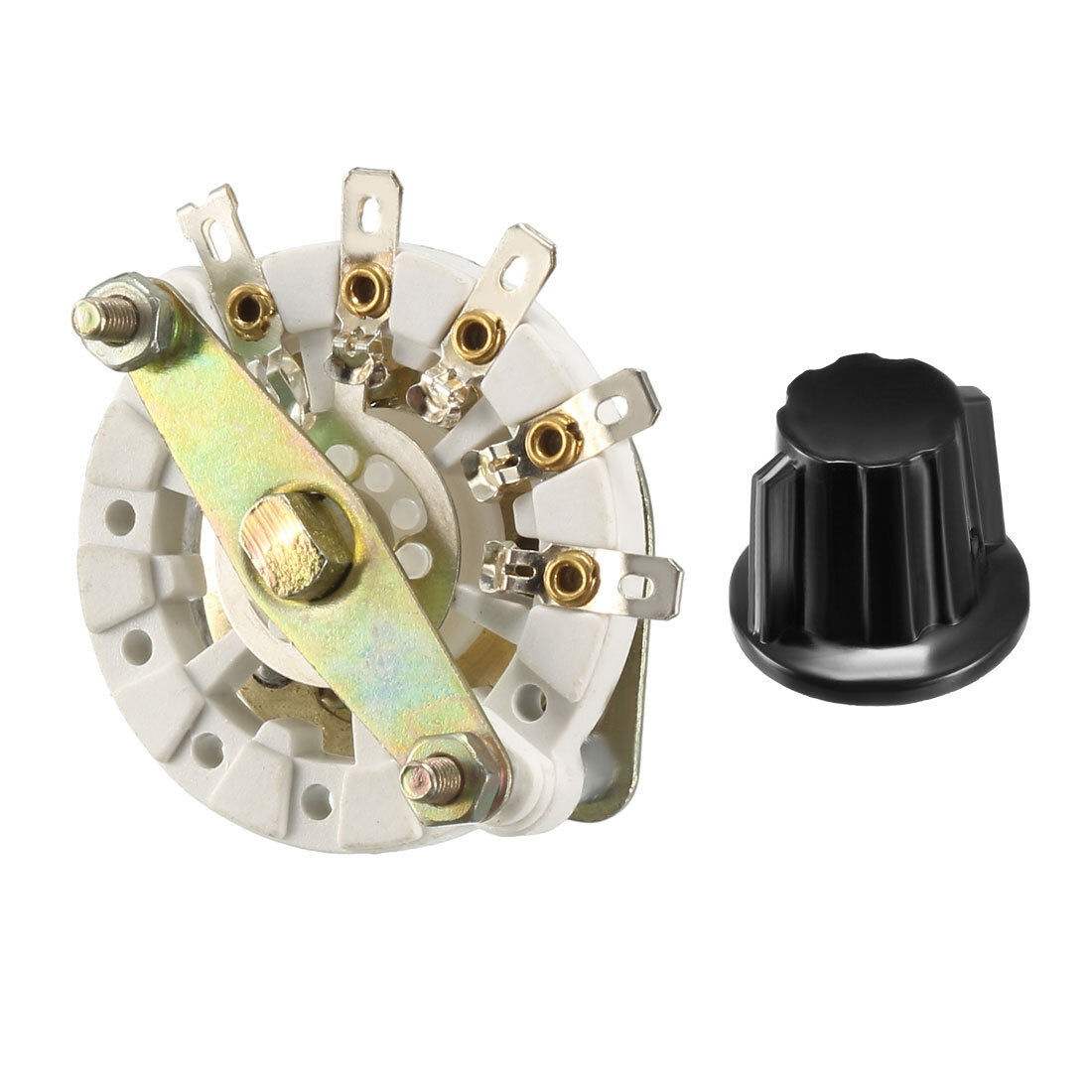 1P4T 1 Pole 4 Position 1 Deck Band Channel Rotary Switch Selector with Knob