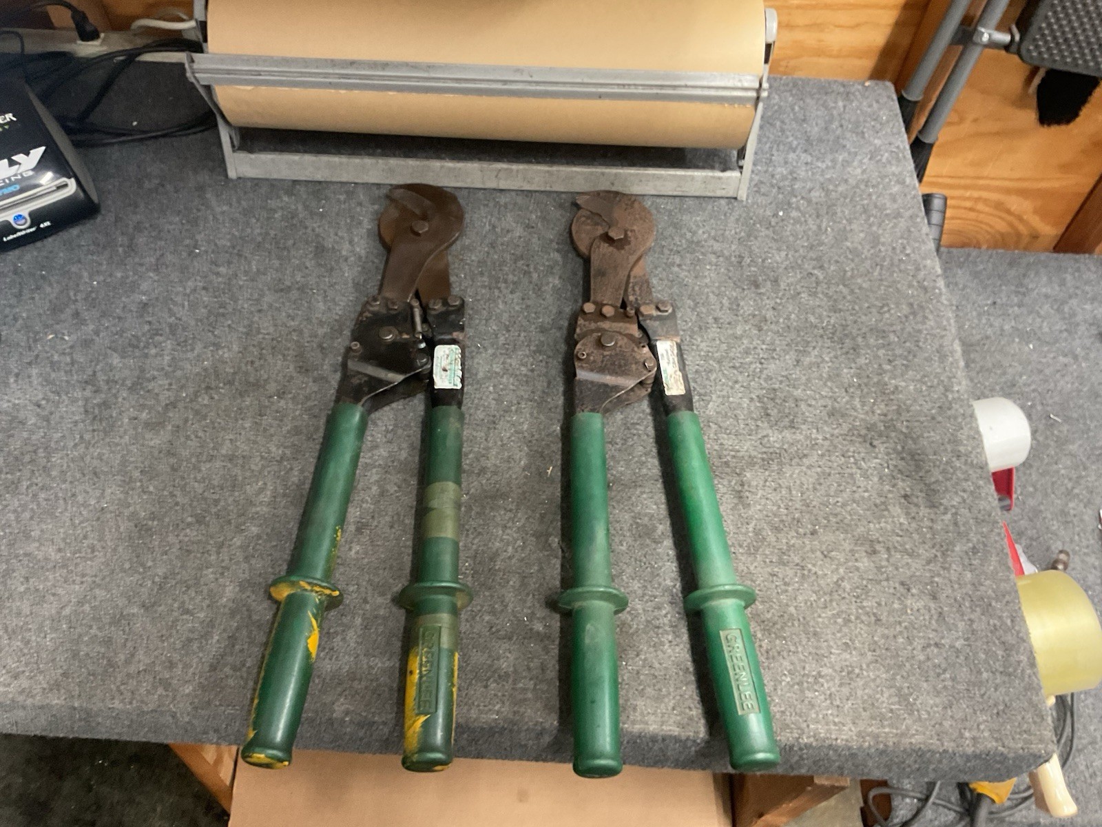 Lot of 2 Greenlee 756 Ratchet Cable Cutters