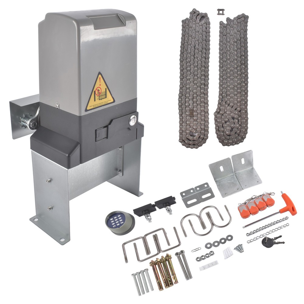 3300lbs 550W Automatic Sliding Gate Opener APP Control with 4 Remote Controls