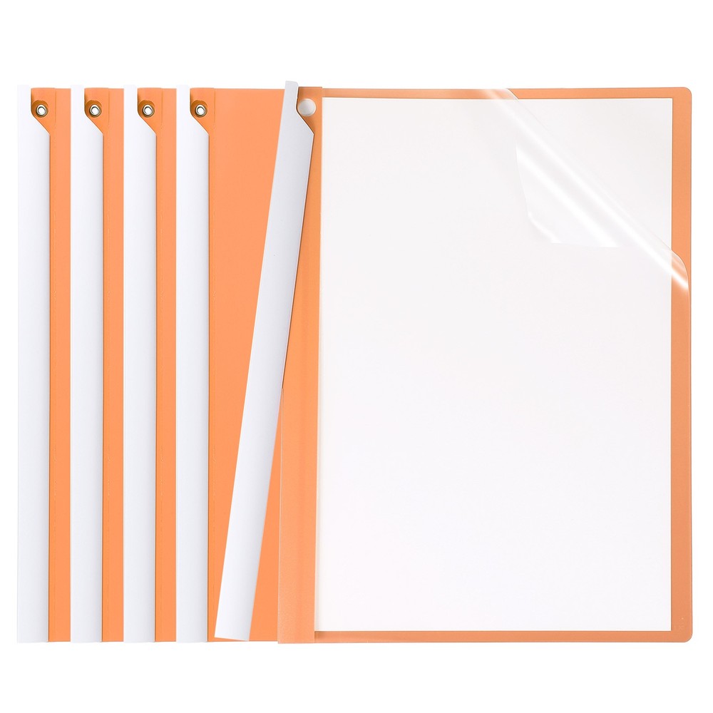 5 Pcs Report Folder Cover with Swing Clip, Orange