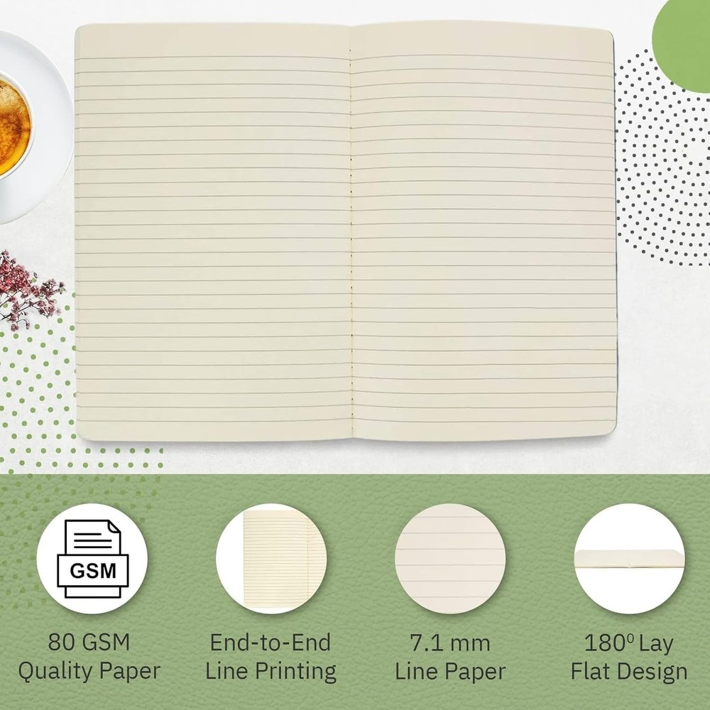 Simply Genius A5 Lined Notebooks - Softcover Journaling Notebooks - Smooth Cr...