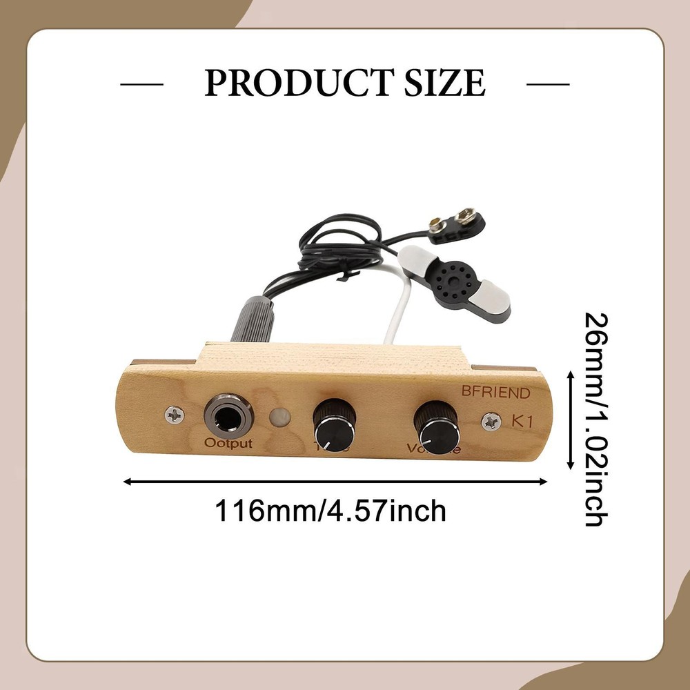 Cajon Drum Sound Hole Pickup Percussion Instruments Part High Performance with