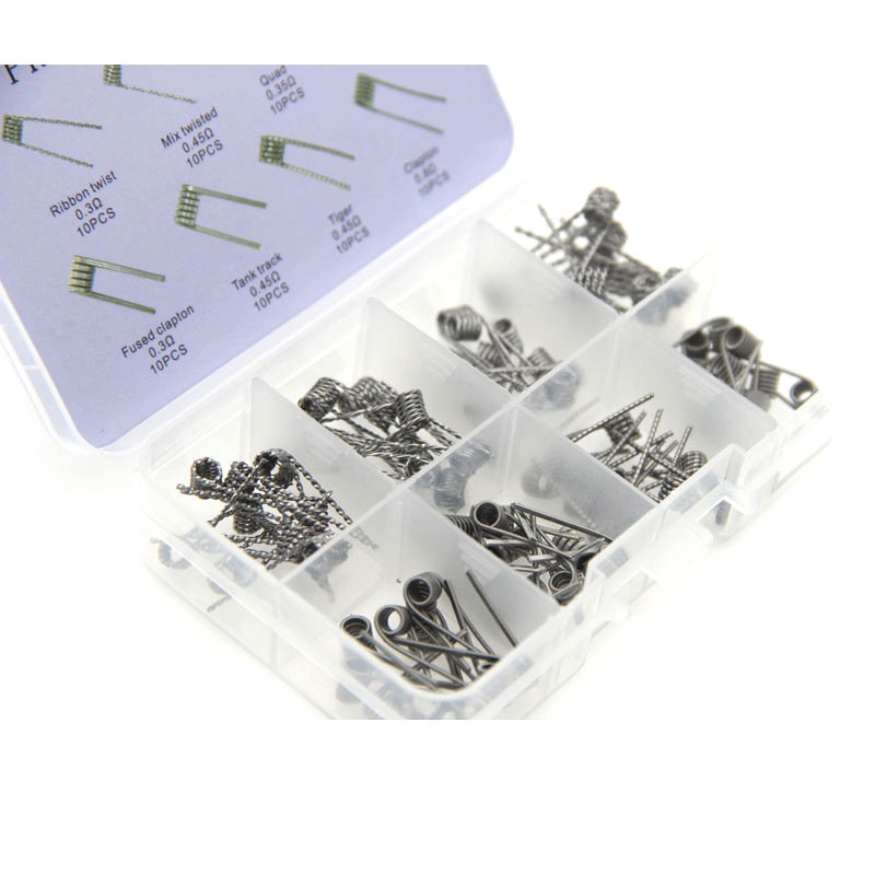 80pcs A1 Clapton Heating Wire Coils Ready-made Kit