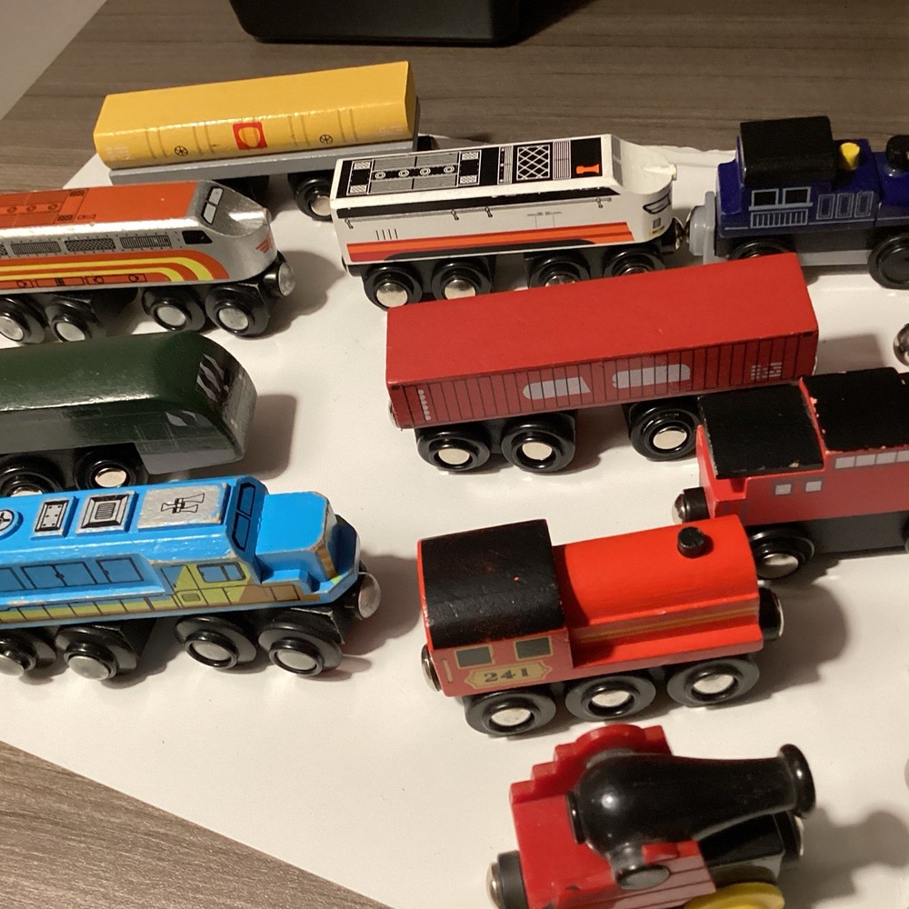 Wooden Train Car Lot
