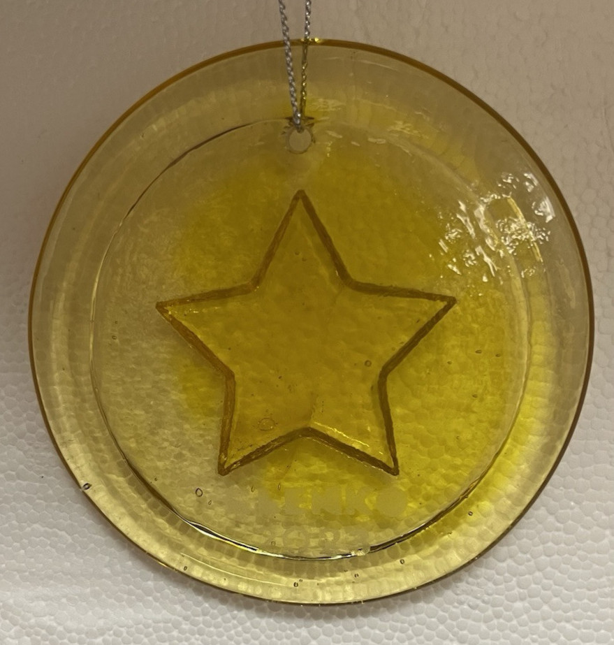 Blenko Glass Suncatcher - Star - Citrine