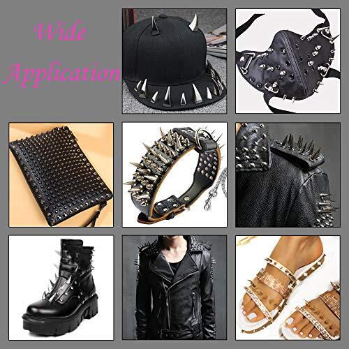 80 Sets Mixed Shape Spikes and Studs Assorted Sizes Spike Studs for Clothing ...