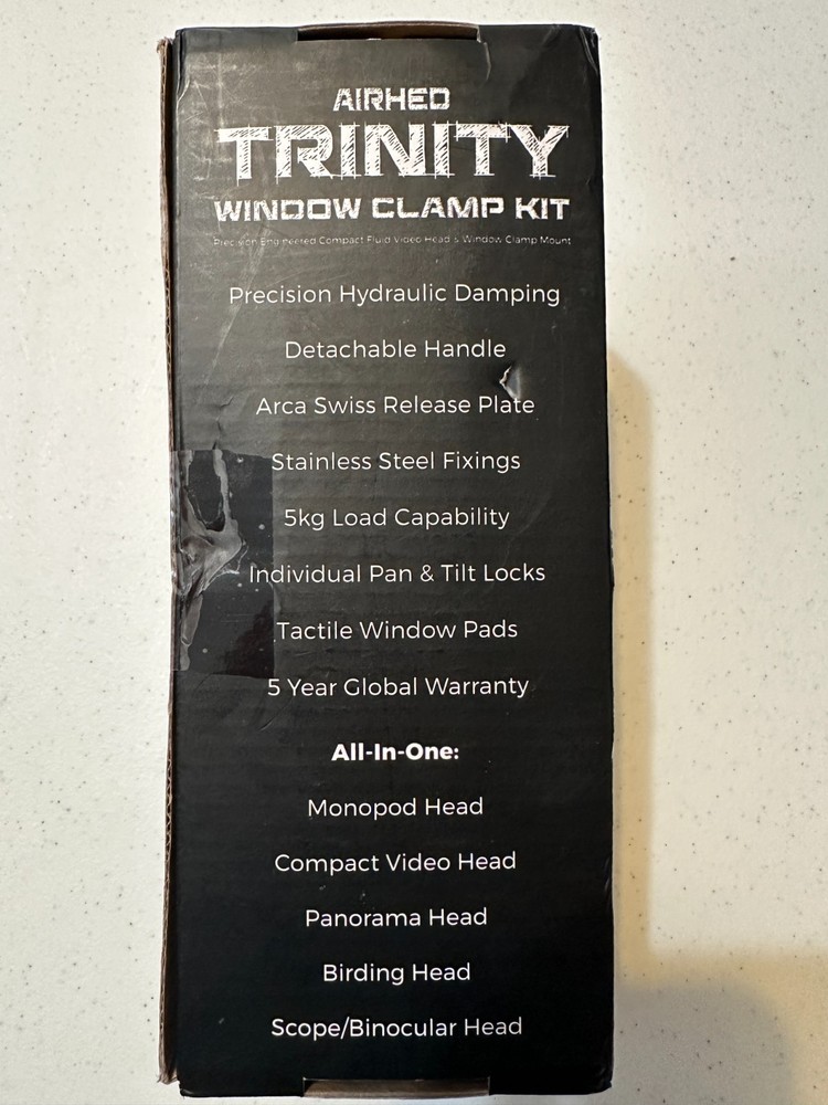 3 Legged Thing - Trinity Pan and Tilt Head + Window Clamp (Kit includes both)