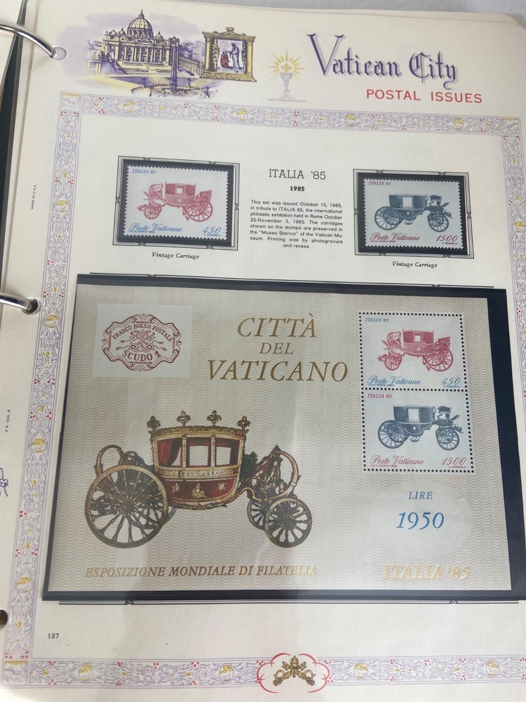 Joystamp: Awesome White Ace Vatican City Album Pages Mint Never Hinged