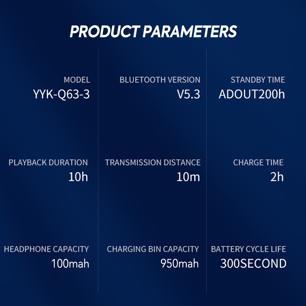 Bluetooth Earbuds Headset 5.2 Wireless Waterproof Headphones with Charging Case