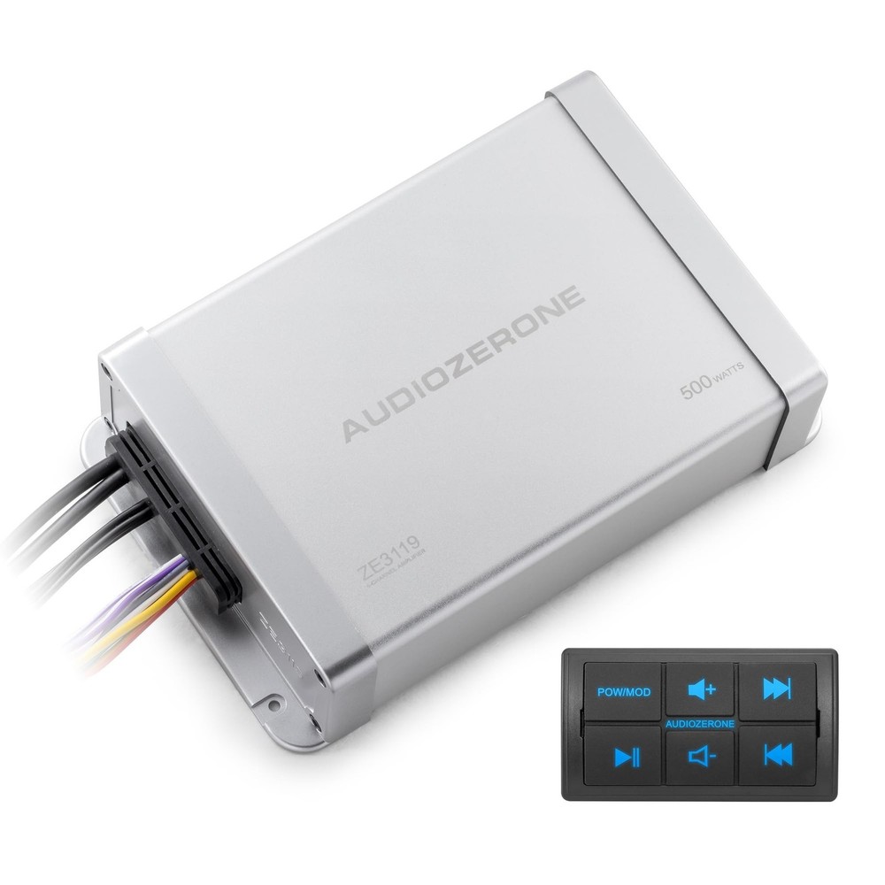 Marine Bluetooth Amplifier car Audio System Waterproof Multi-Function Remote ...
