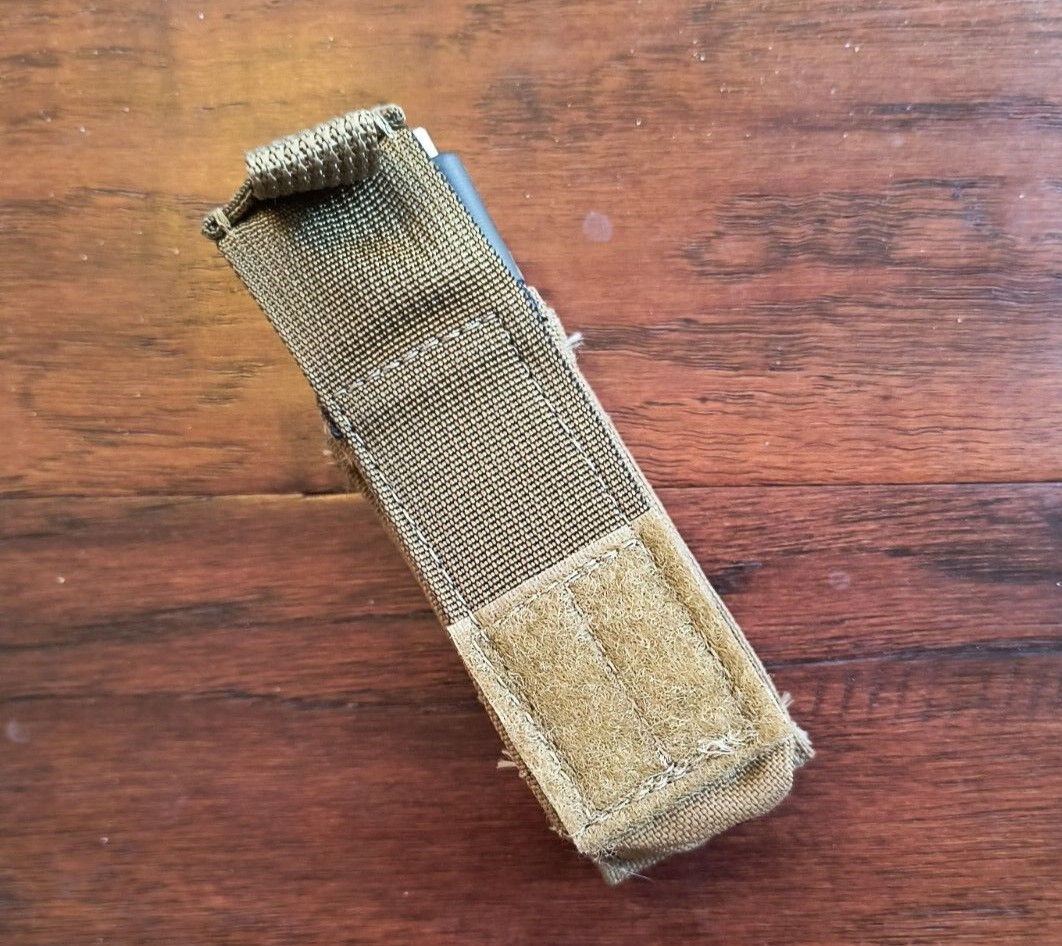 2 Pouch Military 9MM .45 Cal Pistol Mag Clip Ammo USMC FSBE Multi-Tool Coyote