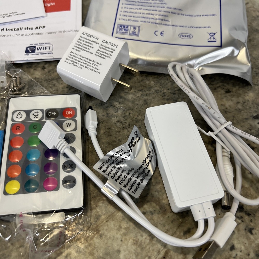 Kringle Express LED Music Activate Smart App Strip Light-Remote, Wifi &Bluetooth