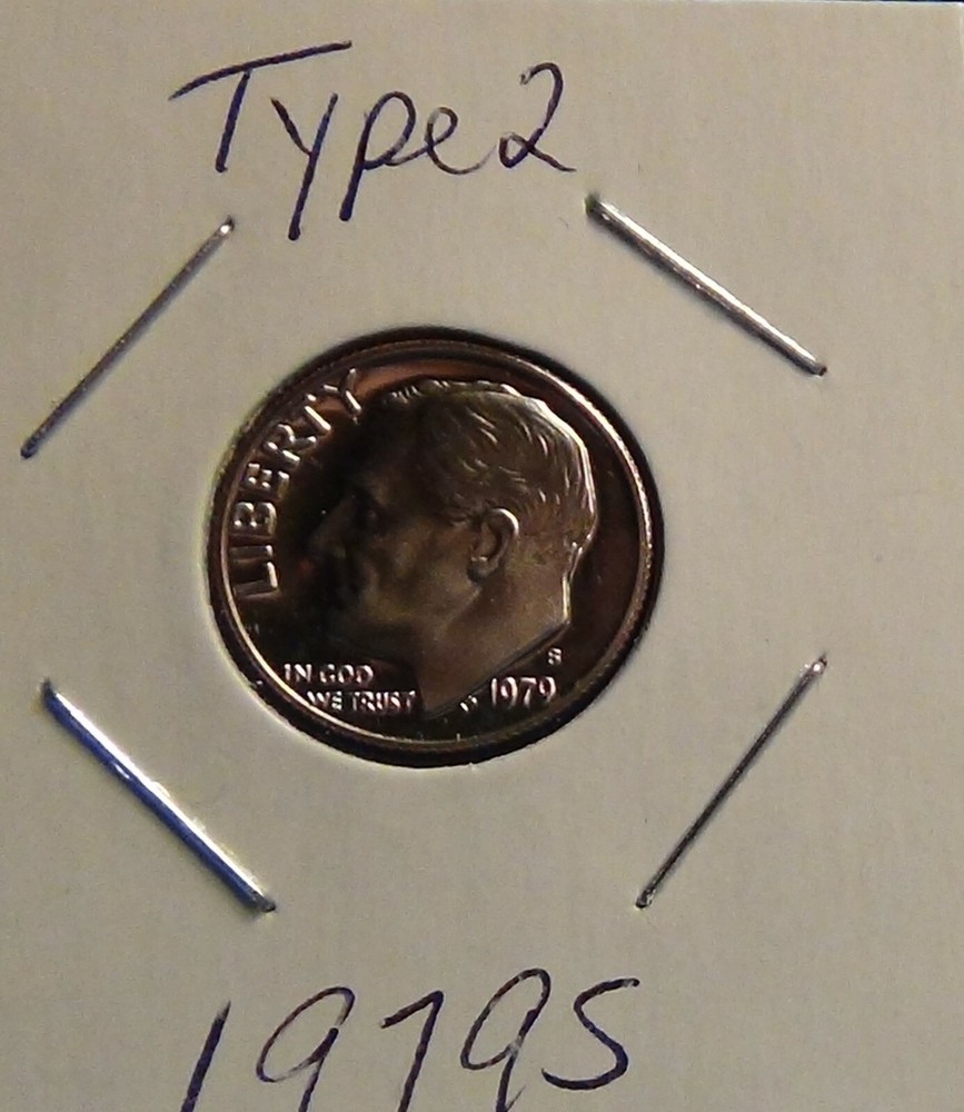 1979-S Type 2-clear "S" Proof Roosevelt dime.