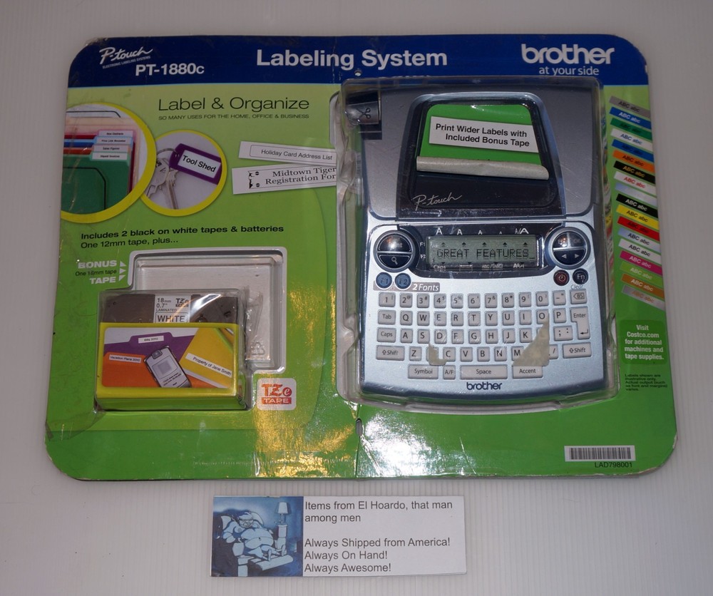 Brother P-touch Wide Labeling System PT-1880c LABEL MAKER Open Box No Batteries