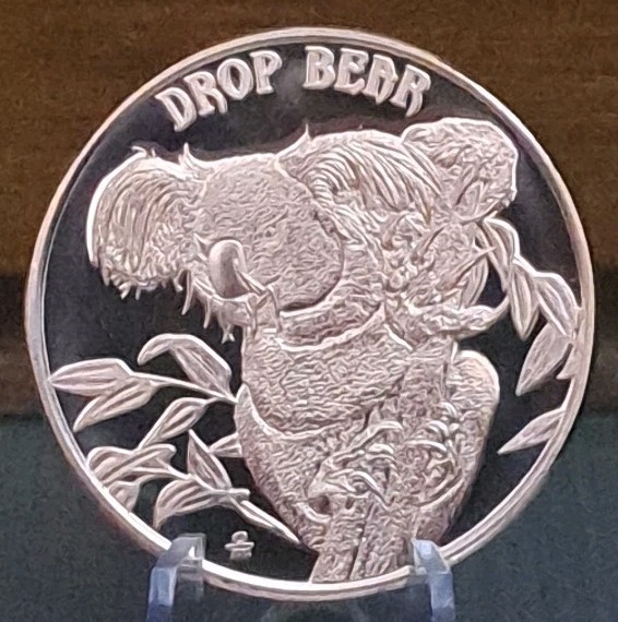 DROP BEAR Cryptid Creatures 1 oz .999 Copper Round Coin