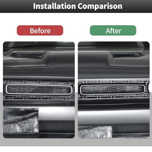 for Challenger Front Grill Mesh Grille Inserts Trim Cover Compatible with