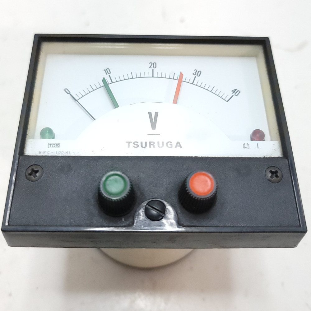 Tsuruga NRC-100HL 0-40VDC Voltmeter *broken screw*