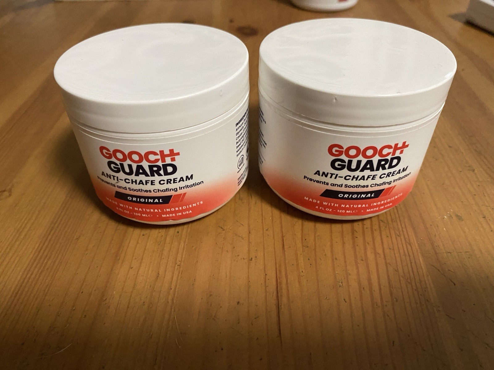 2 Count Gooch Guard Anti-Chafe Cream Original 8oz Natural Paraben Free USA