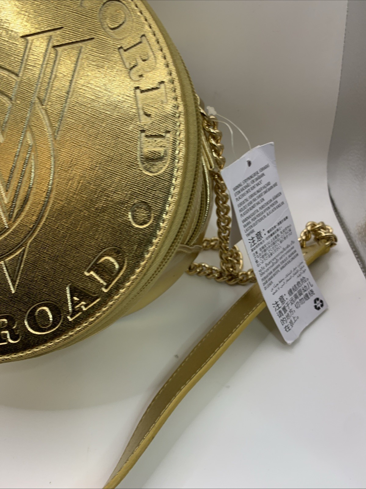 Walt Disney World Railroad Gold Crossbody Bag Disney Parks Exclusive NWT