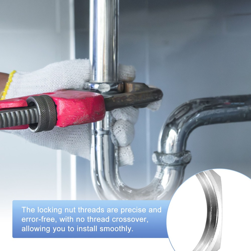 2-Pack Cast Pipe Fitting Hex Locknut, NPT3/4 Female Thread Hex Locking Nut