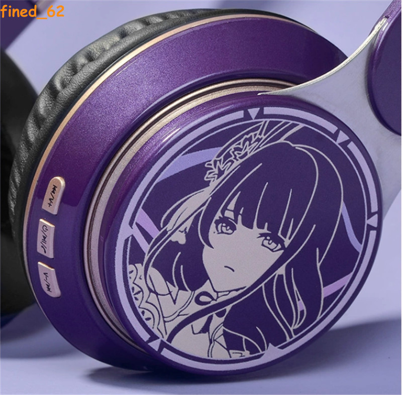 Genshin Impact Raiden Shogun Wireless Bluetooth Headset Foldable Headphones Gift