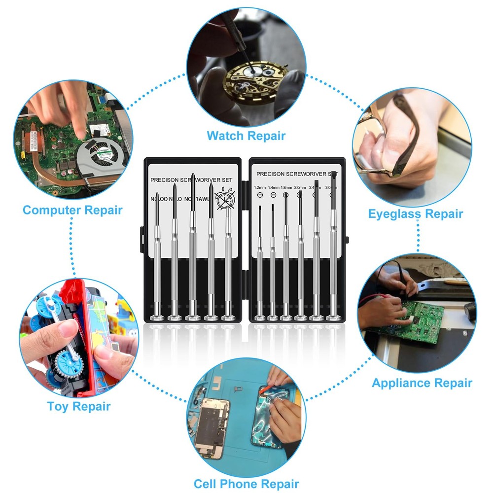 11 Pcs Small Precision Screwdriver Set, Tiny Screwdriver Set, Mini Screw Driv...